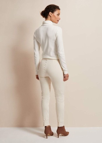 Phase Eight Avyanna Trousers White Canada | JRUZAL-591